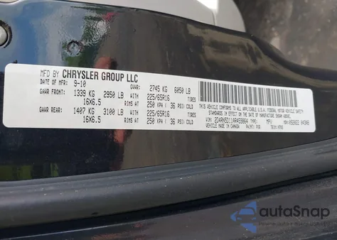 2010 Dodge Grand Caravan Sxt z USA, uszkodzony, nr VIN 2D4RN5D11AR459864